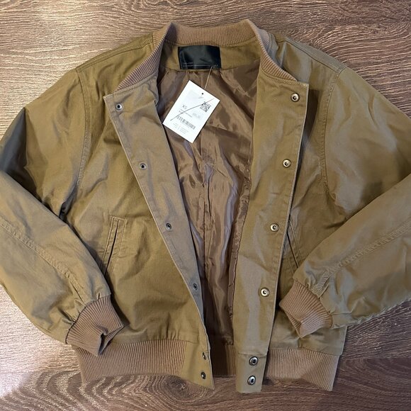BNWT Oak+Fort Brown Bomber Jacket - Size XS - Picture 1 of 6